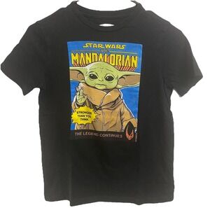 Old Navy Boys Star Wars T-Shirt Mandalorian Baby Yoda Grogu Sz.M 8 L=21" C=29"